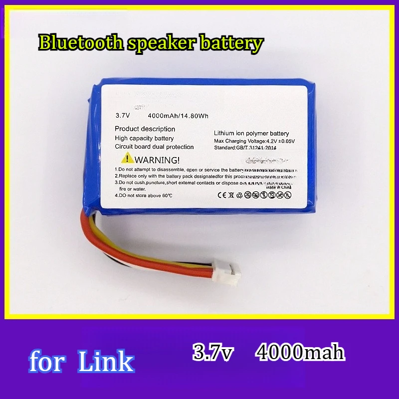 

4000mAh Suitable for JBL for Link 10 Bluetooth Speaker Battery GSP103465 High Capacity 3.7V Long Range Lithium Battery Pack