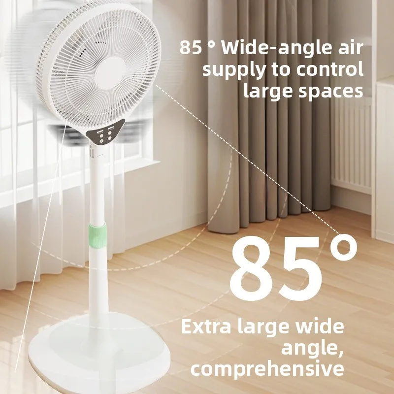 مروحة منزلية صامتة مكونة من 7 أوراق مادة بلاستيكية خفيفة وموفرة للطاقة وتعديل 3 سرعات لغرفة النوم/المكتب مروحة كهربائية