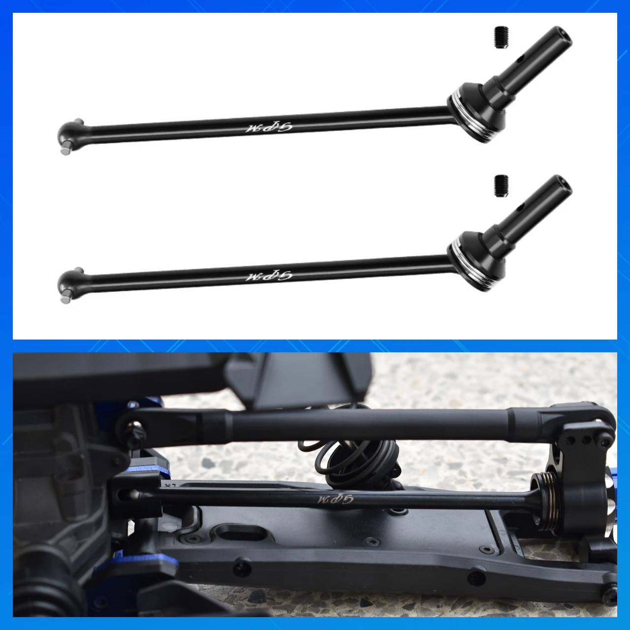 

GPM 4140 Carbon Steel Front /Rear CVD Drive Shaft For TRAXXAS 1/8 Sledge 9550+9553