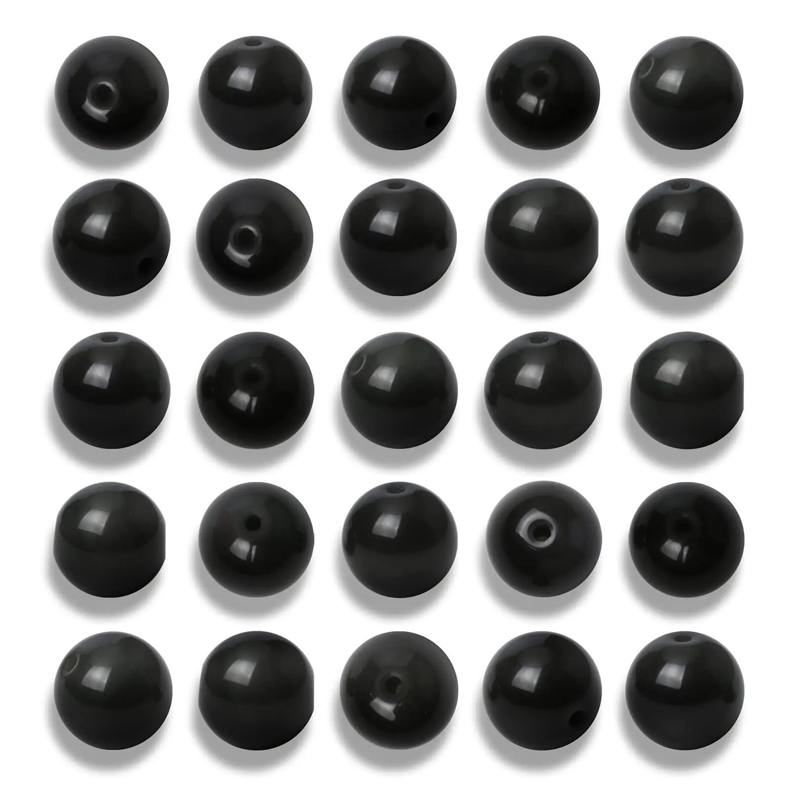 4/6/8/10mm Natural Stone Obsidian Beads Round Loose Bead With Elastic Thread For DIY Jewelry Making Handmade Bracelet Accessory