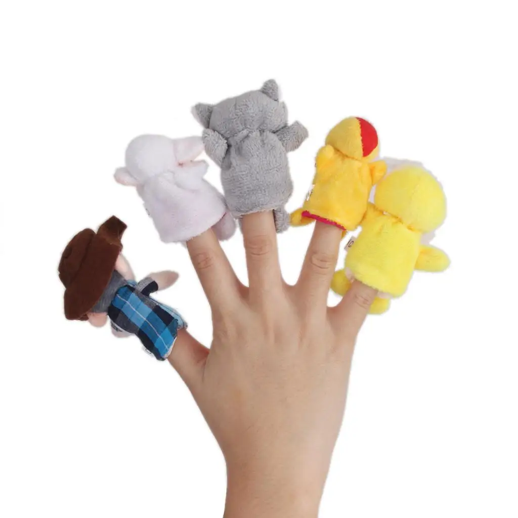 Attractive Finger Puppets Cartoon Animal Figure Puppets Kids Party Bag Fillers