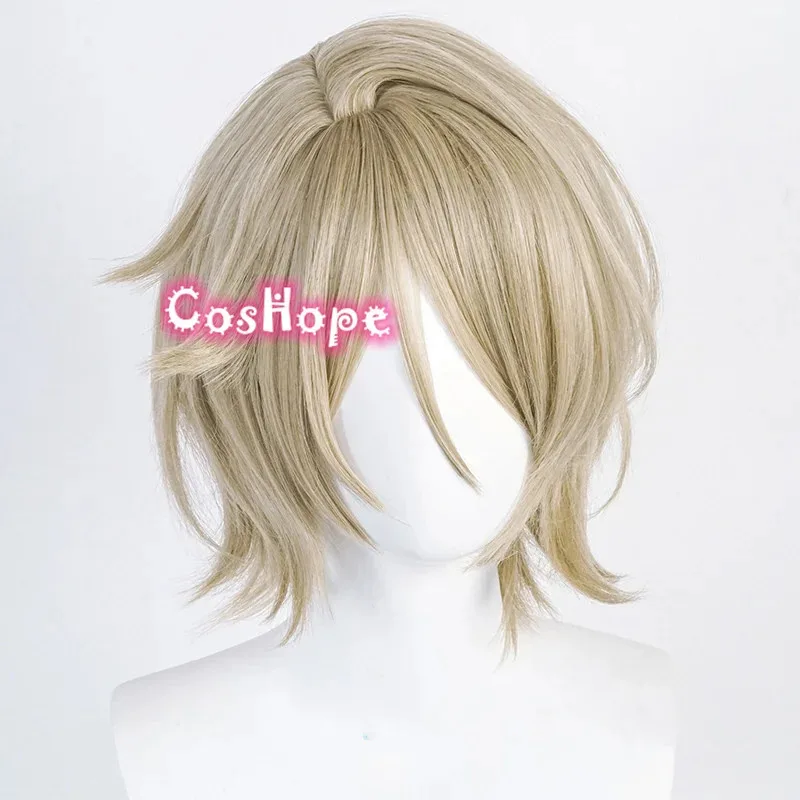 Shiratori Aira 35 سنتيمتر قصيرة الكتان أنيمي شعر مستعار تأثيري مقاومة للحرارة بيروكات صناعية هالوين