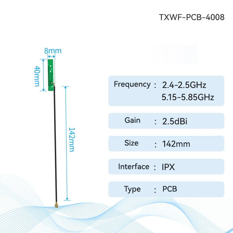 10 stks/partij 2.4G 5.8G COJXU PCB Antenne FPC Antenne Klein Formaat Flexibele en Buigbare IPX Interface Ingebouwde Antenne serie