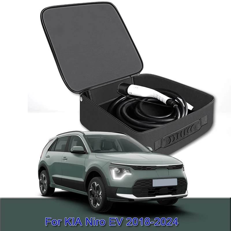 

EV Car Charging Cable Storage Carry Bag Charger Plugs Sockets Waterproof Fire Retardant Acccessory Fit For KIA Niro EV 2018-2024