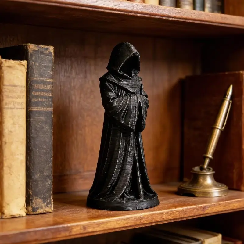 New Female Grim Reaper Resin Statue Gothic Sitting Sculpture With Scythe Dark Aesthetic Decor For Home Office And Bookshelf