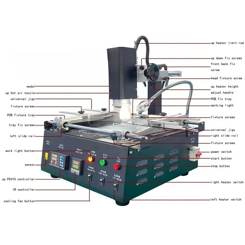 

LV-02 Preheat Station High Power PCB Preheater with Digital PID Control Heating Plate for BGA Rework And Desoldering