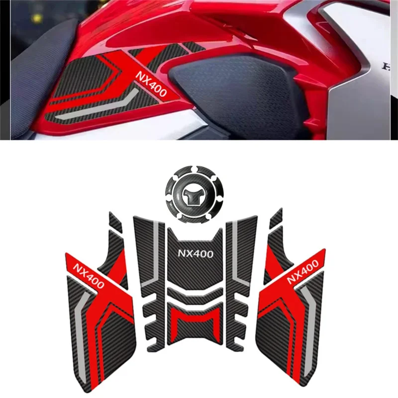 

Motorcycle Tank Pad Protector Sticker Decal Gas Knee Grip Tank Traction Pad Side New Model 2024 For Honda NX400