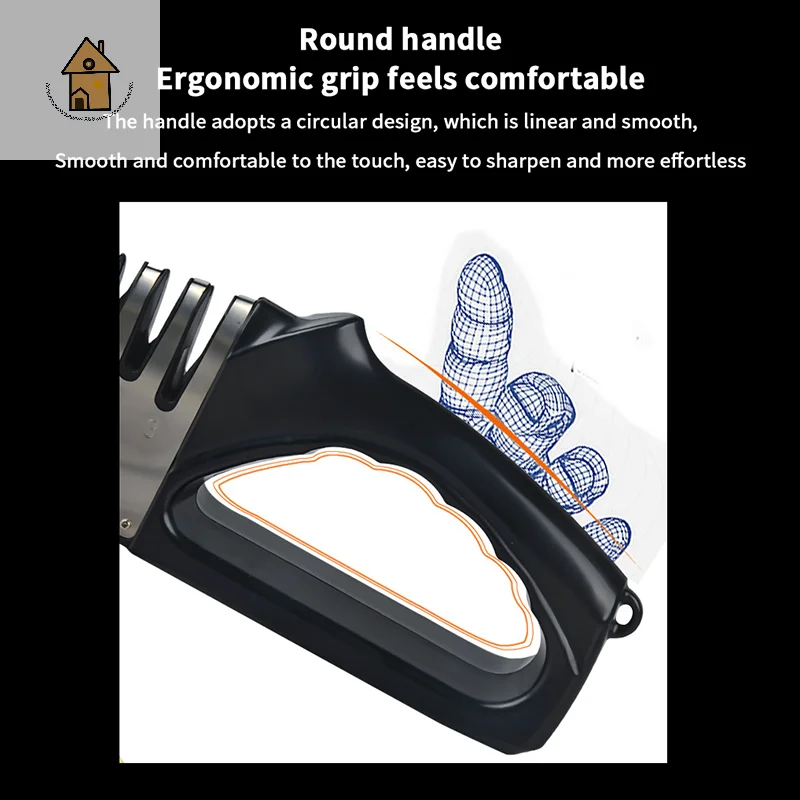 

Professional 4-in-1 Kitchen Knife & Scissors Sharpening Tool, Ideal Blade Accessories for Chefs
