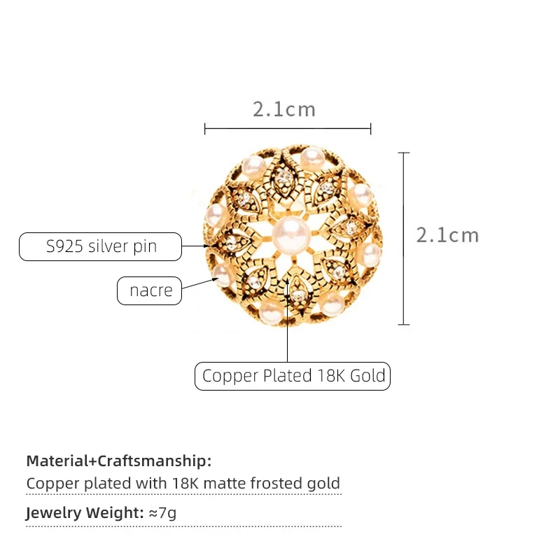 Vintage Court Carved Openwork Pearl Stud Earrings Elegant French Medieval Vintage Bud Earrings for Women Birthday or Party Gifts