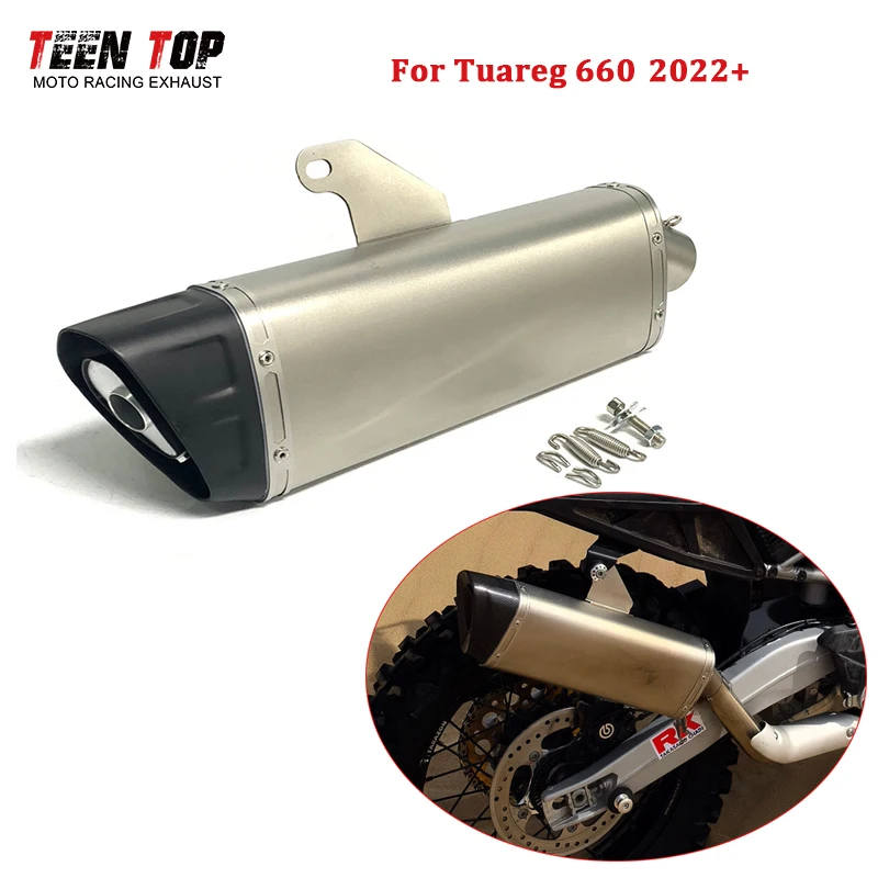 Full Motorcycle Exhaust System For Aprilia Tuareg 660 Exhaust Pipe 2022+ Tuareg660 Exhaust Header 48mm Exhaust Muffler DB Killer
