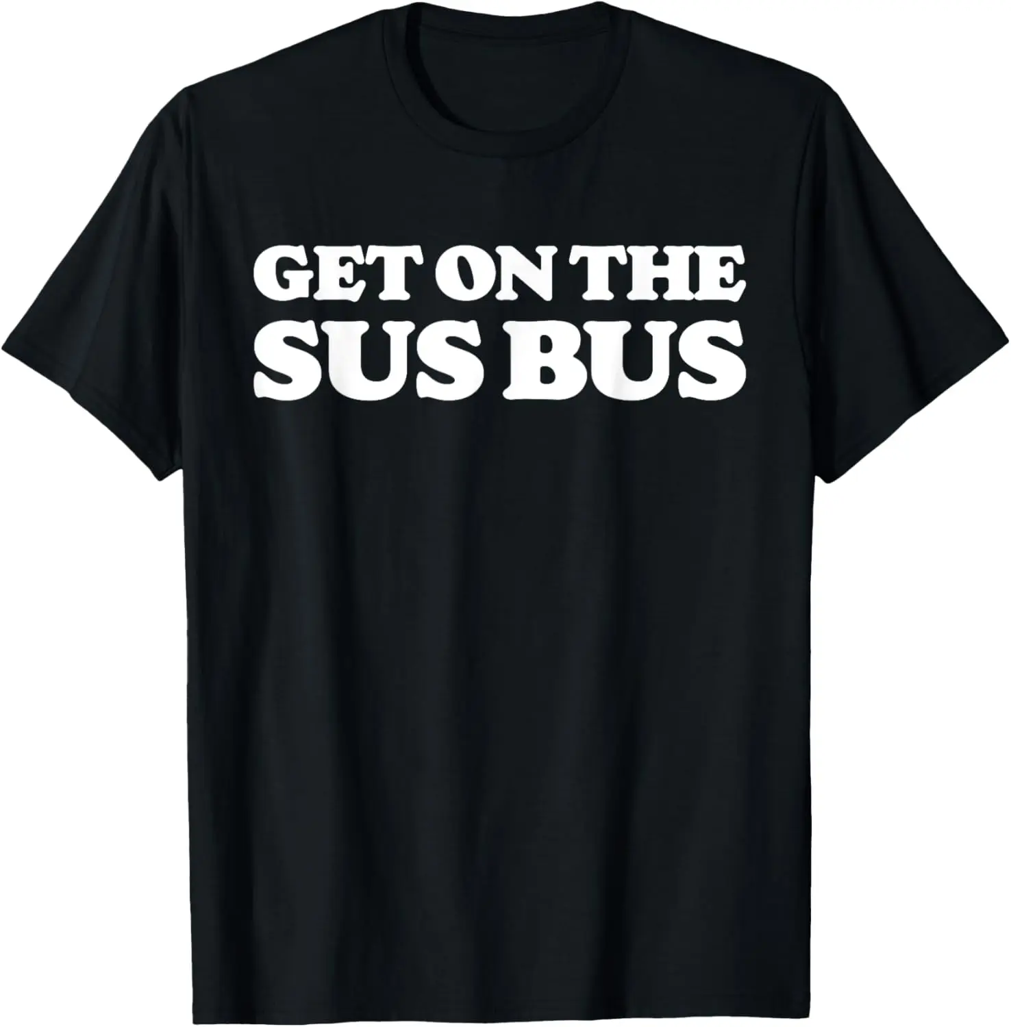 Get On The Sus Bus Funny Retro Rainbow Suspicious Slang T-Shirt