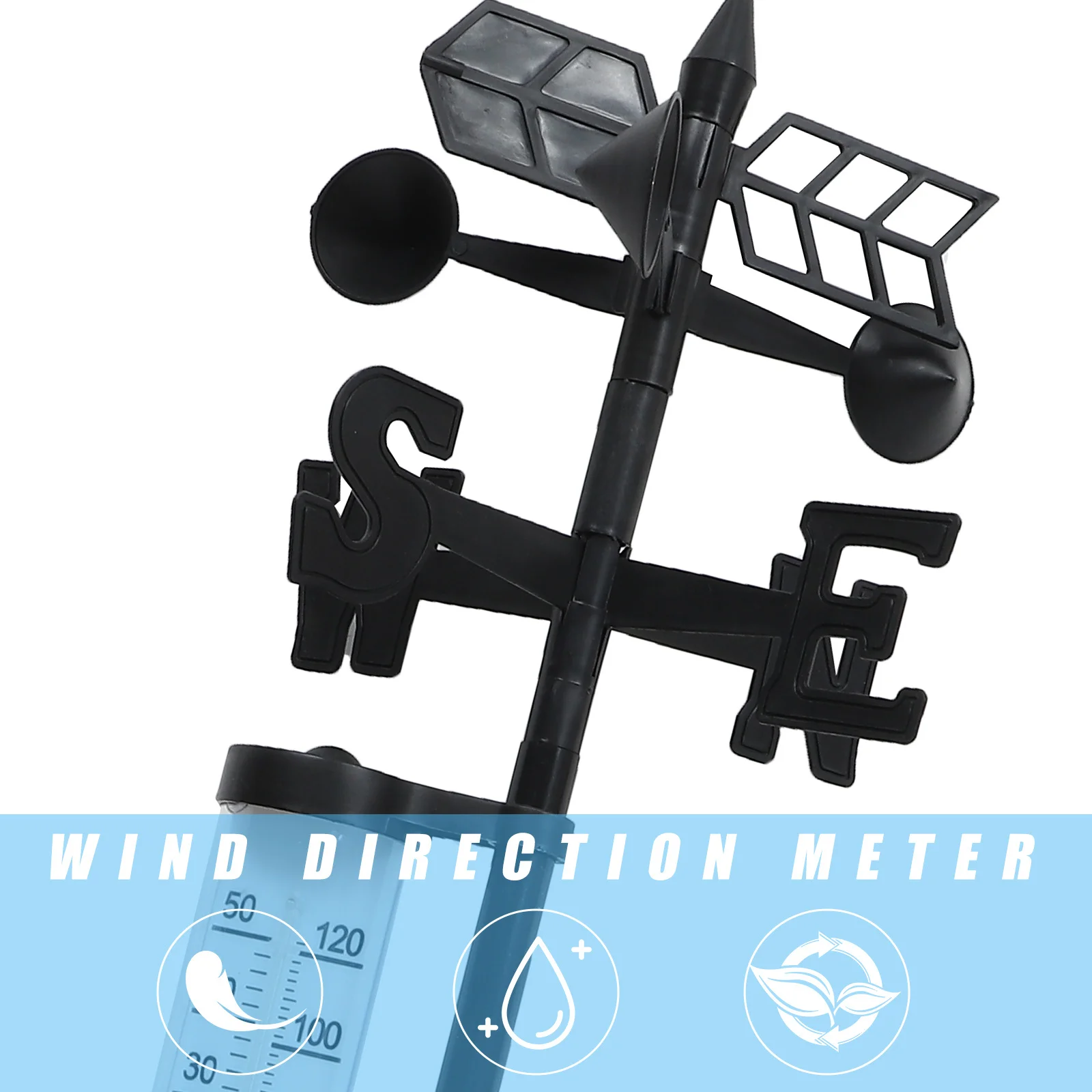 

3 In 1 Outdoor Meteorology Instrument Multi Function Rain Gauge Wind Direction Meter Temperature Measurement Staked Into