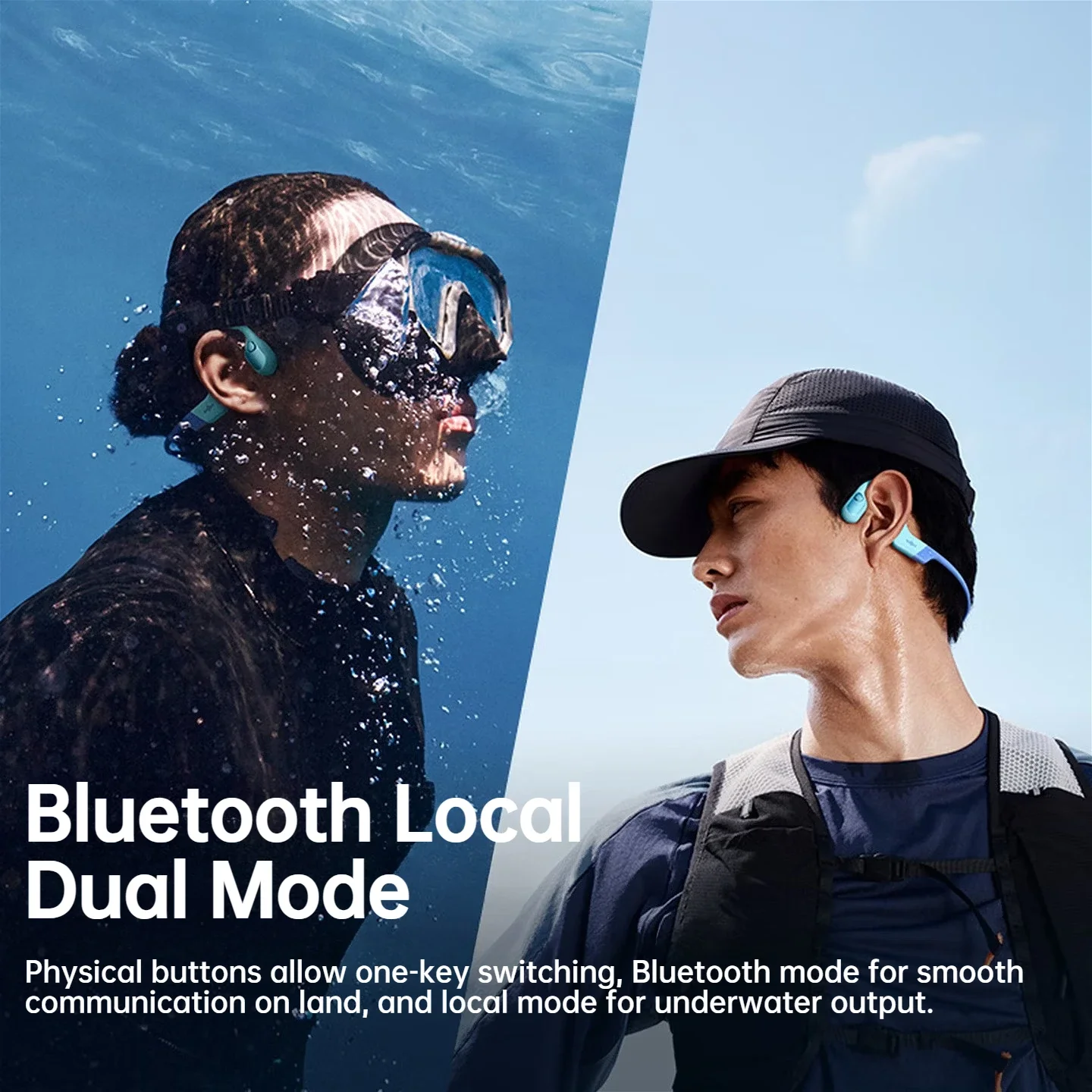 OpenSwim Pro2 SHOKZ Swimming Waterproof Earphones Bone Conduction Wireless Bluetooth 6.1 with 64GB TF Card Sports Earphones S720