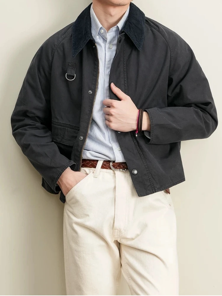 

Ретро-куртка для охоты из износостойкого и прочного холста, модная рабочая куртка SPEY средней длины для мужчин