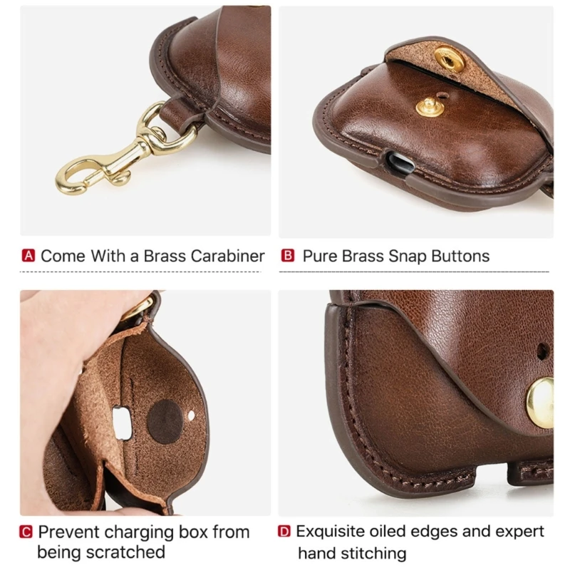 Scratchproof Carrying Case Shockproof Skin Suitable for Samsung Buds 3 Headphone Dustproof Housing Washable Leather Sleeve Shell