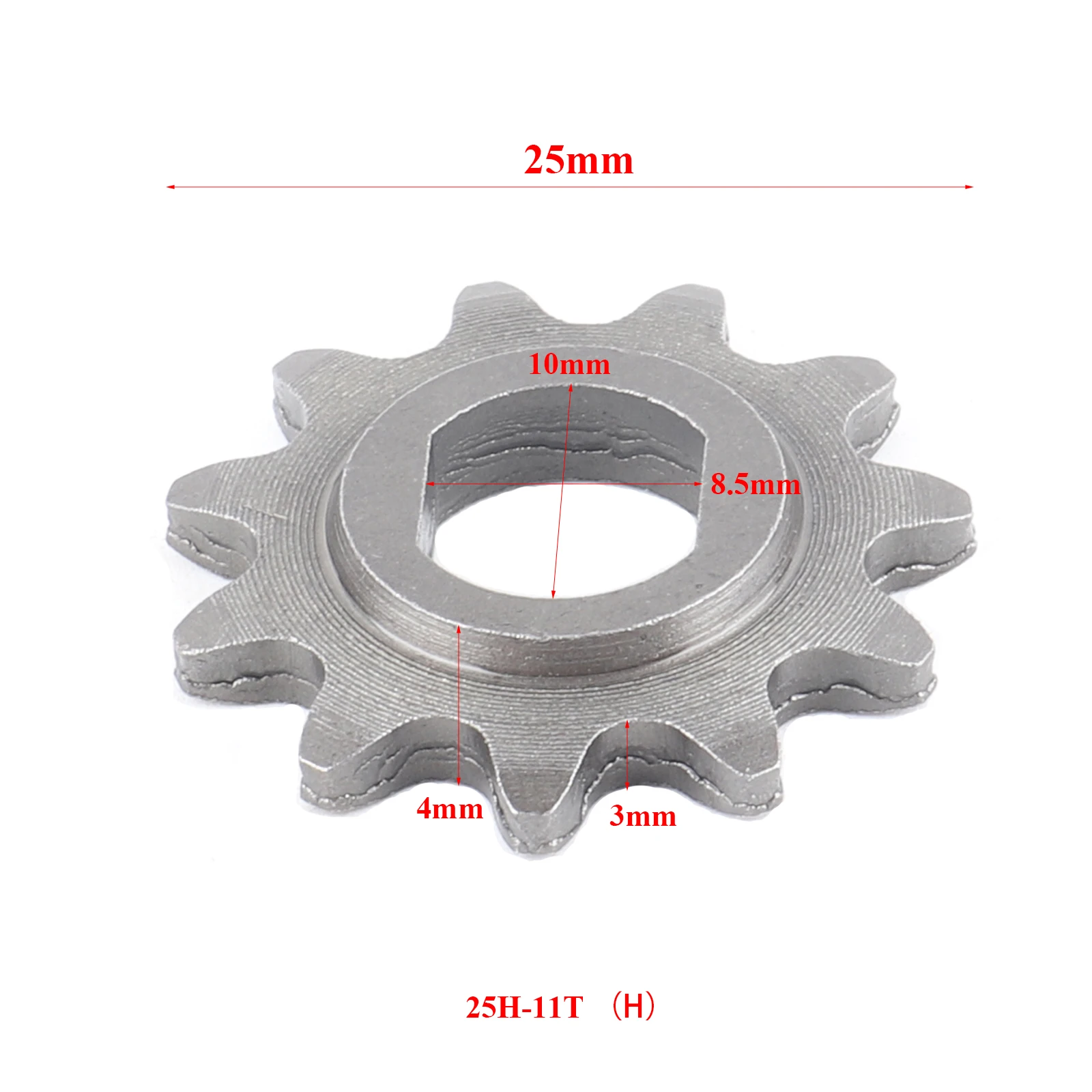 New Electric Scooter 9T 11T 13T 14T 25H H/D-Shaped Sprocket For 25H Chain Motor Pinion Gear DC Motor With 10mm Inside Diameter view 5