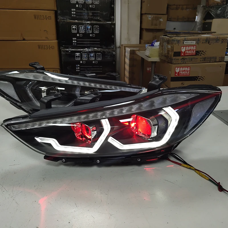 

Devil Eye LED Headlight For HYUNDAI Elantra Front Lamp Assembly 2017-2019 Year