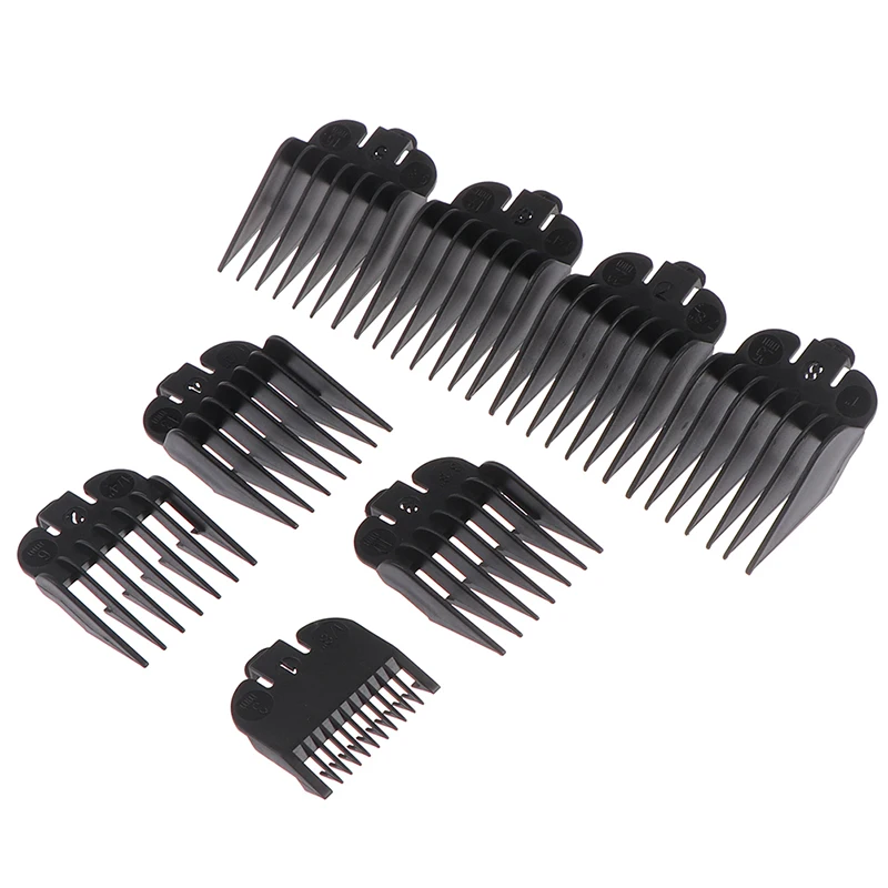 8pcs Barber Styling Comb Sets Clipper Hair Limit Comb Trimmer Attachment Black