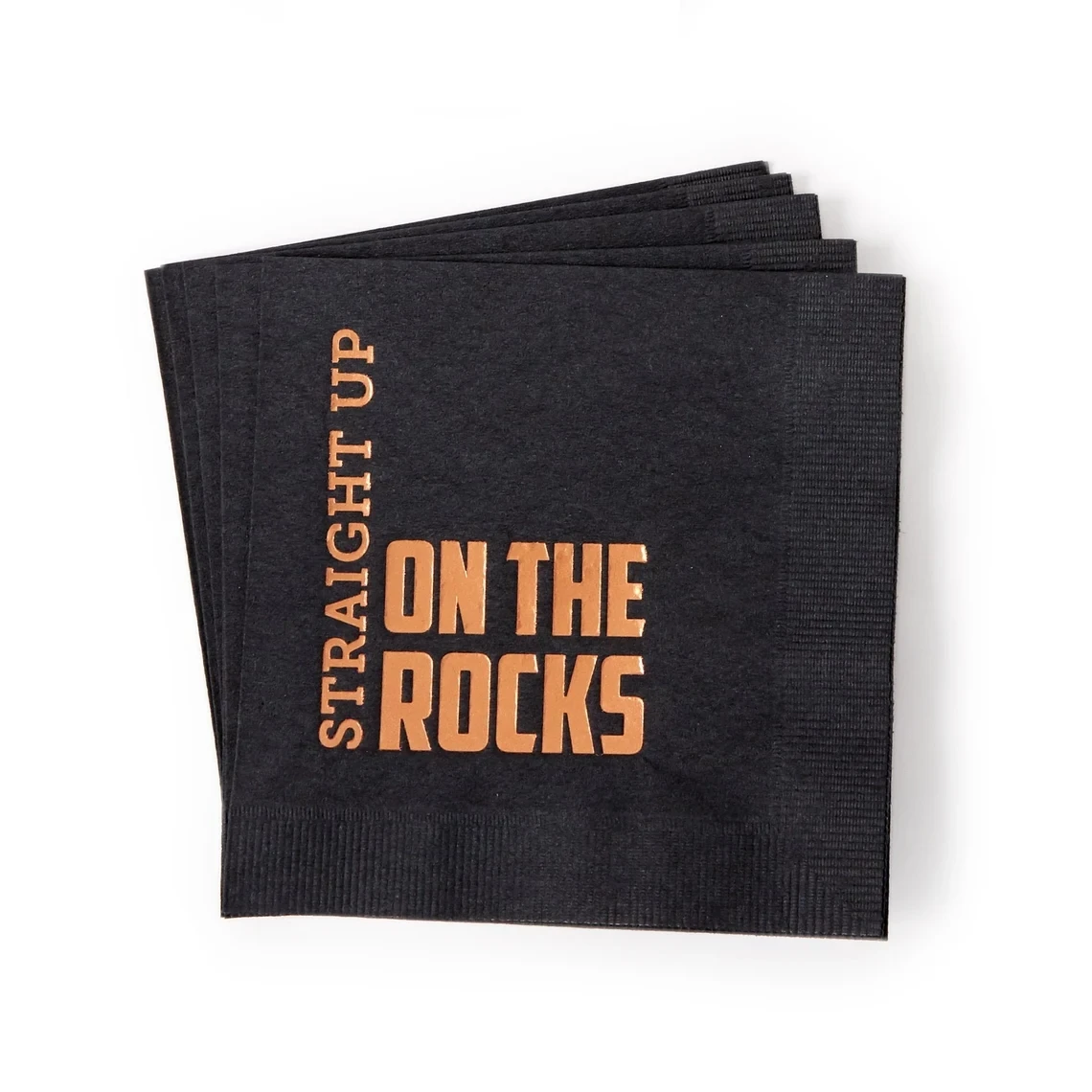 

50pcs Party Napkins - Pack of 20 or 50 - Straight Up On The Rocks - Bachelor Party, Barware, Birthday, Whiskey Tasting