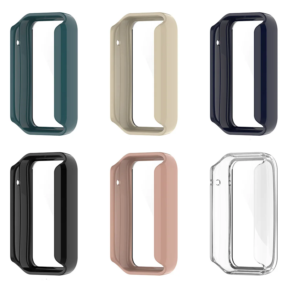 PC+Tempered Glass Protective Case For Xiaomi Mi Band 7 Pro Full Screen Protector Shell Bumper Cover