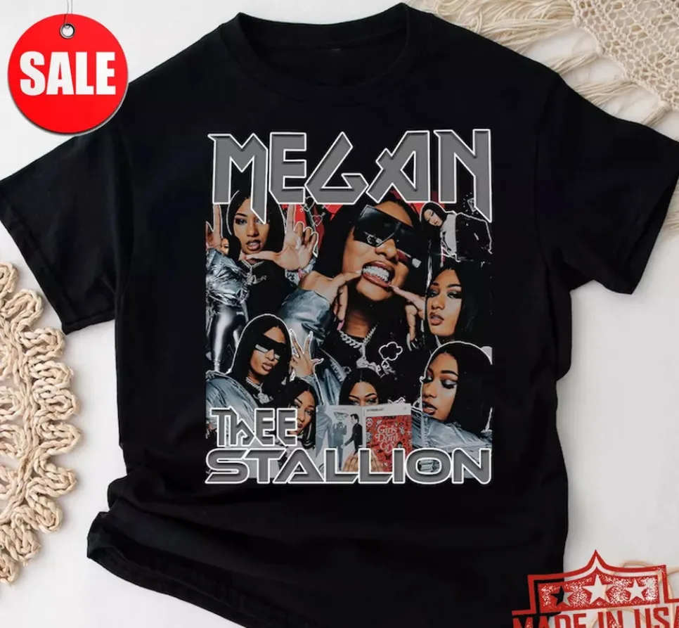 

New Megan Thee Stallion T-Shirt Unisex Black, Fan Gift For Mom Gift, Best Father