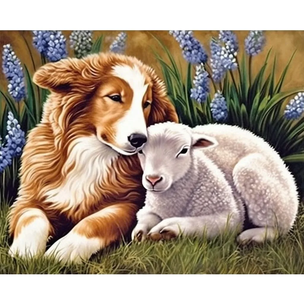 New 2023 Shetland Sheepdog Diamond Painting Sheltie Dog Collie Picture Mosaic Cross Stitch Kits Art Puzzle Decor Children's Gift