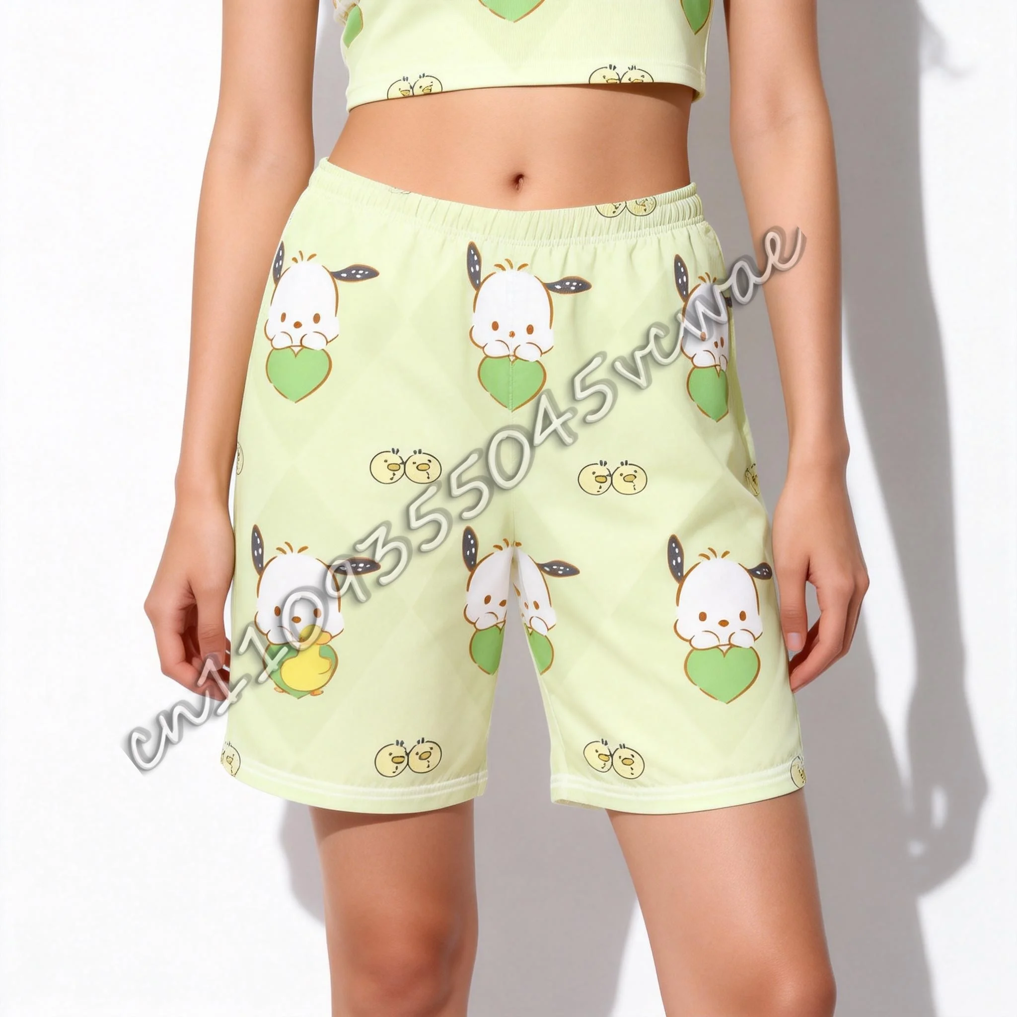 roupa-casual-de-maternidade-com-estampa-floral-da-familia-sanrio-camiseta-de-verao-shorts-esportivos-fofos-para-adultos-e-criancas-novo-estilo-2026