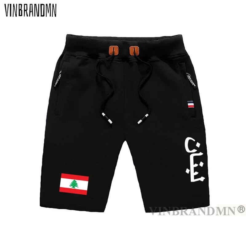 

Lebanese Republic Lebanon mens shorts beach man men's board shorts flag workout zipper pocket sweat bodybuilding 2022 LBN Arabic