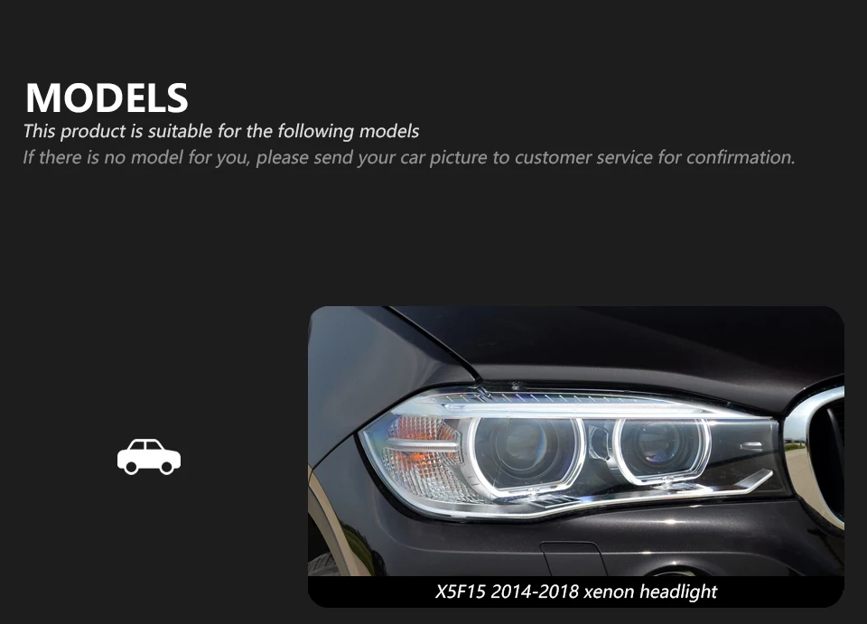AKD Head Lamp for BMW X5 F15 LED Headlight 2013-2018 Headlights F15 F85 DRL Turn Signal High Beam Angel Eye Projector