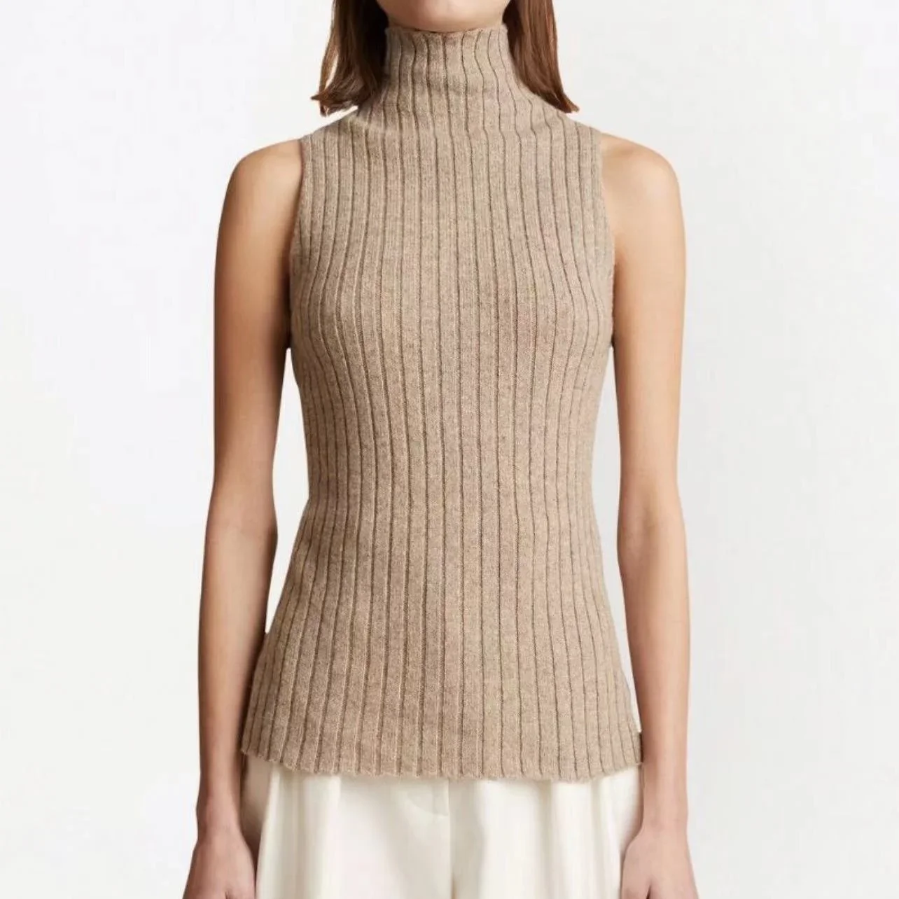 Autumn and Winter Cashmere Vest Niche Outerwear Layered Tops Women Knitted Sweater