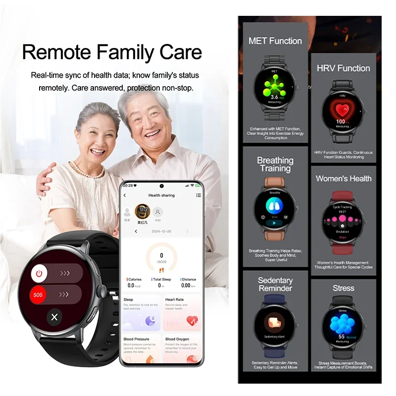 2026 جديد العلاج بالليزر ECG + PPG Smartwatch AI Q & A الياقوت الزجاج شاشة معدل ضربات القلب الدم الدهون حمض اليوريك الصحة IP68 ساعة ذكية #6