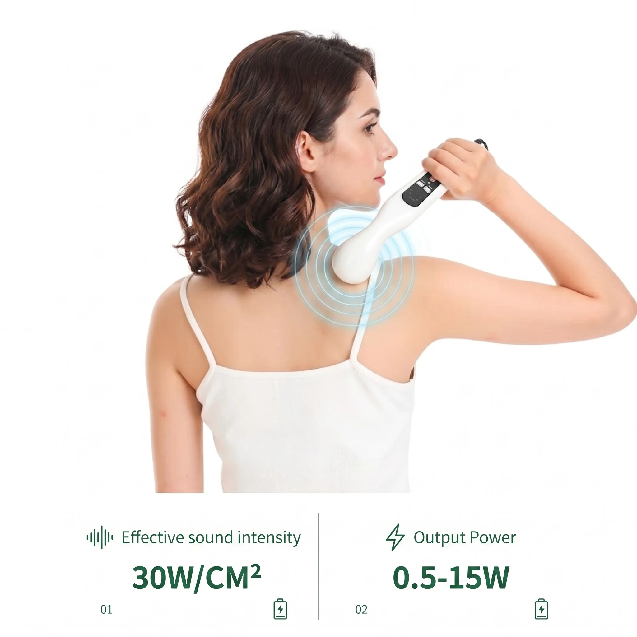 1MHz Ultrasound Physiotherapy Device Body Waist Arm Joint Arthritis Muscle Pain Relief Therapy Massager Machine 110V 220V Timers view 3