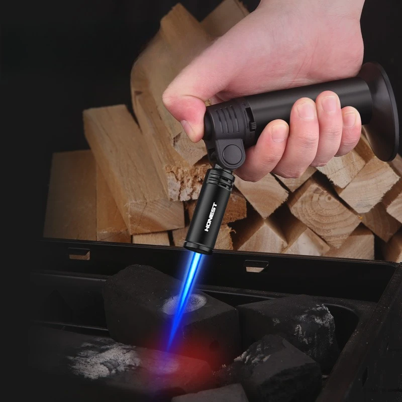 2026 New Honest Direct-injection Windproof Lighter Spray Gun, Foldable Nozzle Torch, Outdoor Cigar Kitchen Tool