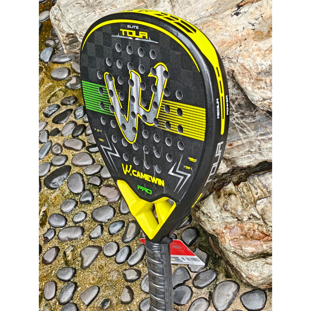 Camewin Padel Racket 18k Carbon Surface Professional Tennis Racket Carbon Fiber Increased control and stability with Tennis Bag view 6
