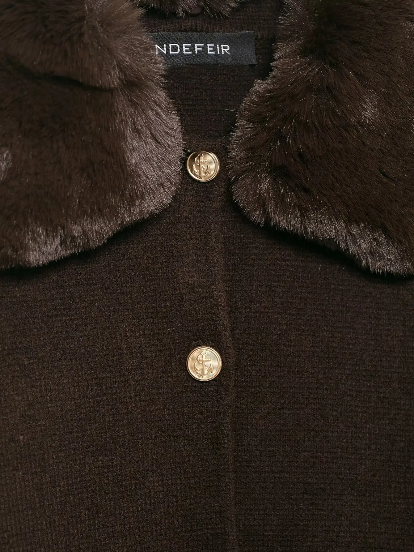 

HH Autumn Women Elegant Versatile Solid Faux Fur Effect Lapel Jacket Women High Street Casual Single-breasted Knitted Sweater