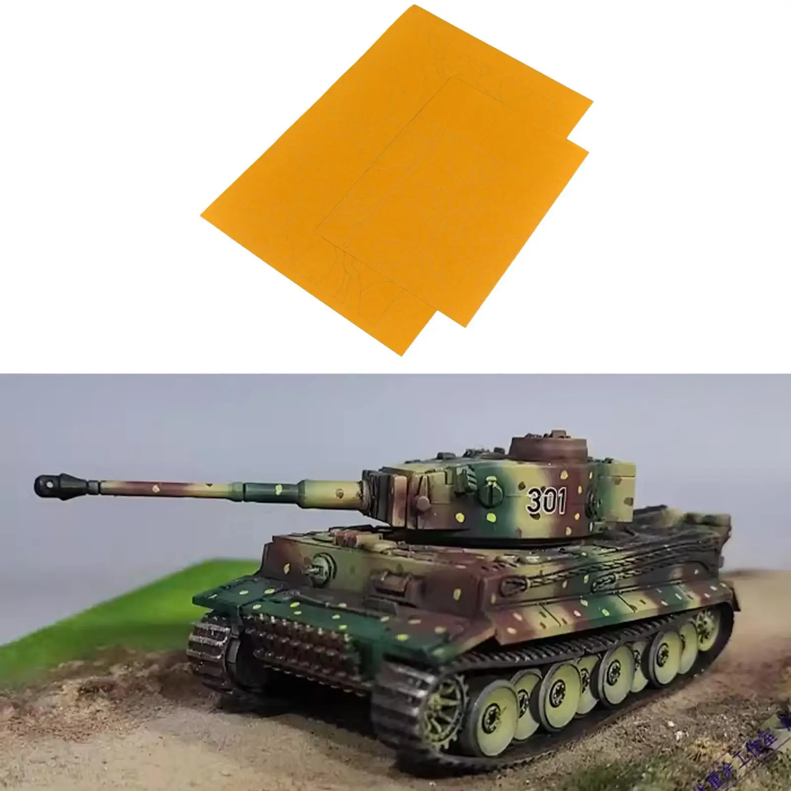 Tank Model Masking Paper DIY Assembly for Hobbyists Camouflage Masking Tape