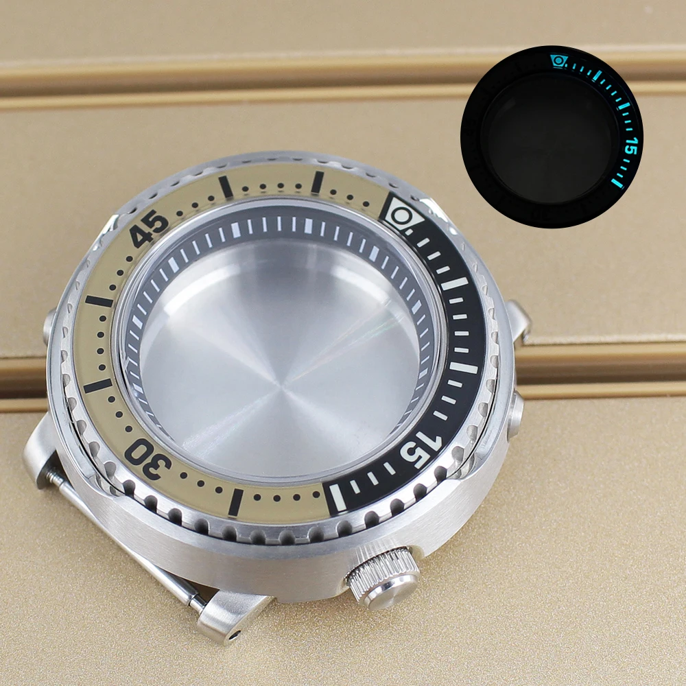 43 مللي متر علبة ساعة ميكانيكية مع حلقة الفصل لـ Mod Tuna المعلبة Seiko NH35 NH36 NH34 NH38 4R36 Movt 28.5 مللي متر الطلب الياقوت 20ATM #4