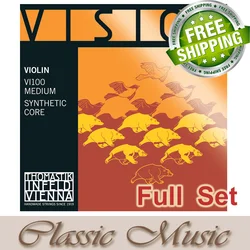 OriginalThomastik Vision (VI100) Violin Strings ,Full set  Ball end ,Set 4/4 Medium. Made in Austria.With Freeshipping!