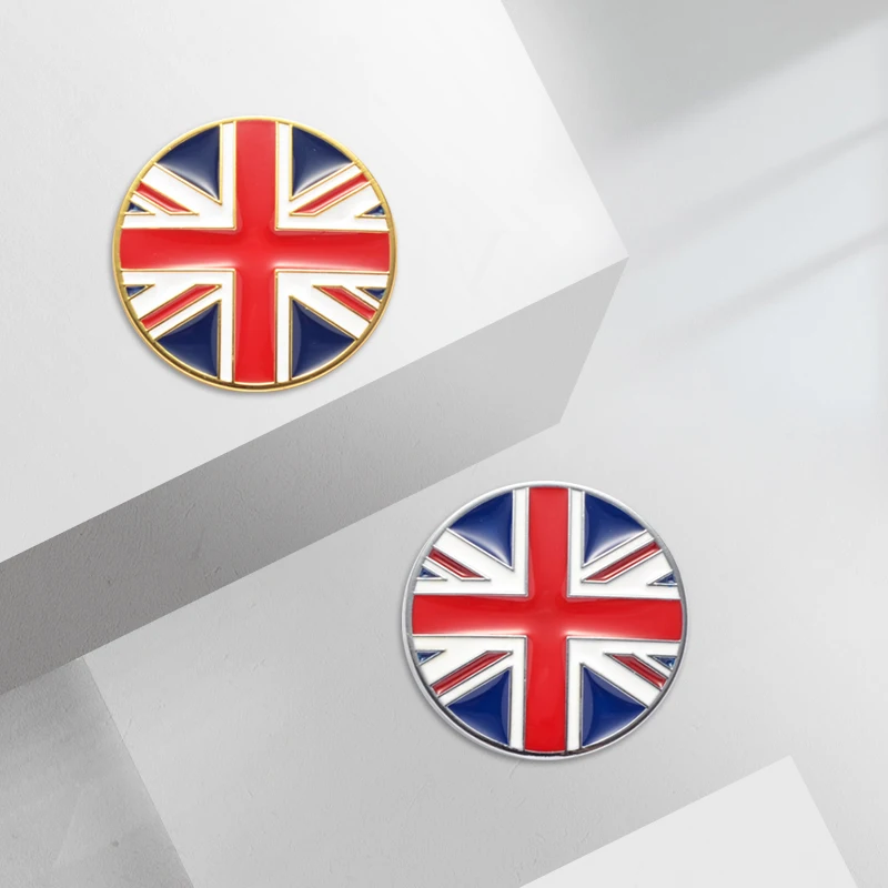 Car Badges England British Flag Trunk Emblem Metal Stickers Body Decals Union Jack Flag Decor For Mini Jaguar Land Rover Austin