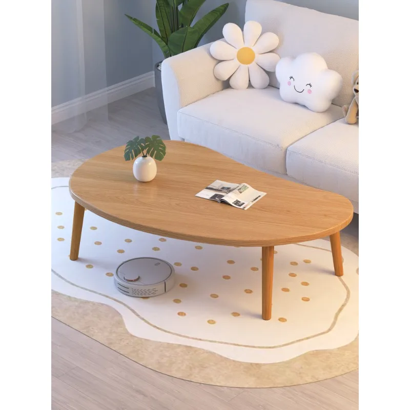 Modern Minimalist Side Table,Small Coffee Table for Living Room Couch Space-Saving End Table Nightstand with Simple Installation