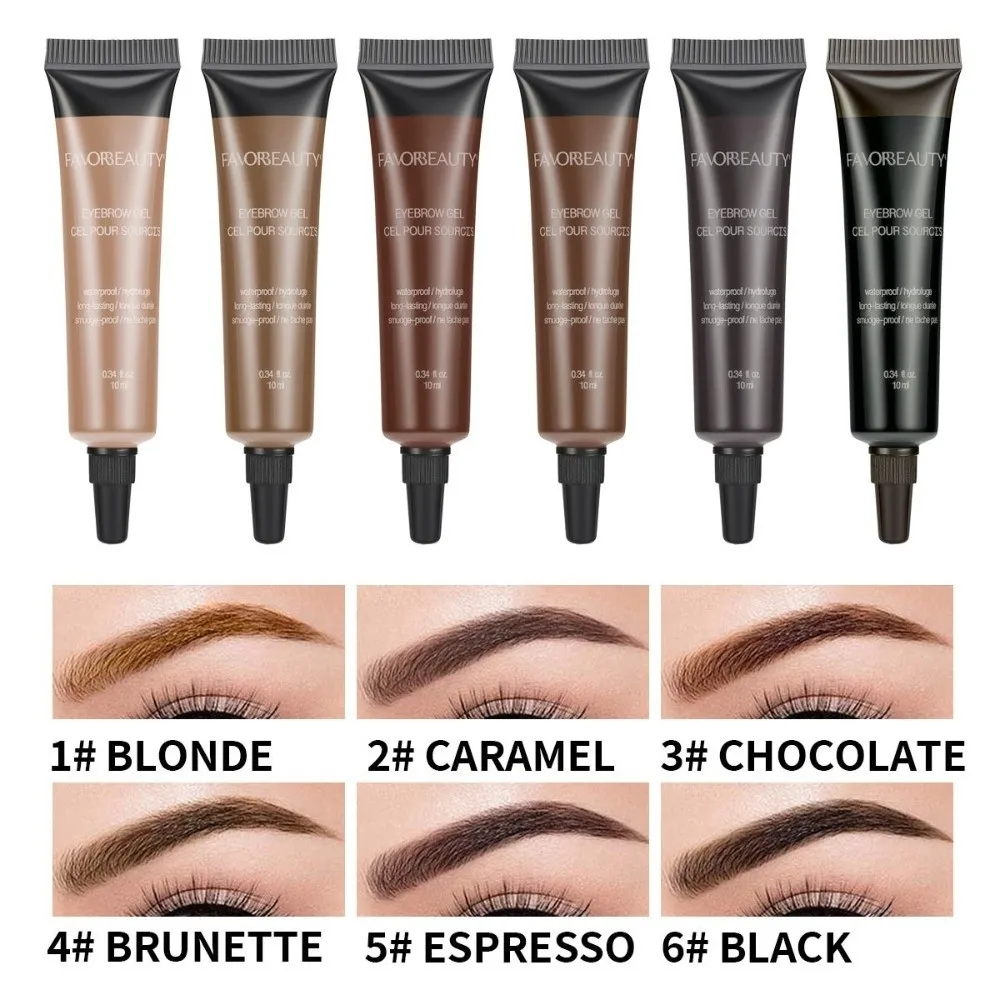 New Waterproof Liquid Eyebrow Gel Styling Liquid Long-lasting Eyebrow Tint Smudge Proof Eyebrow Dye Cream Beauty Routine