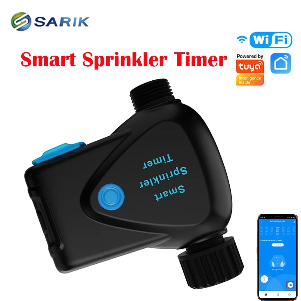 

Tuya Smart Wifi Irrigation Water Timer Drip Irrigation Valve Controller Smart Water Valve for Home Garden