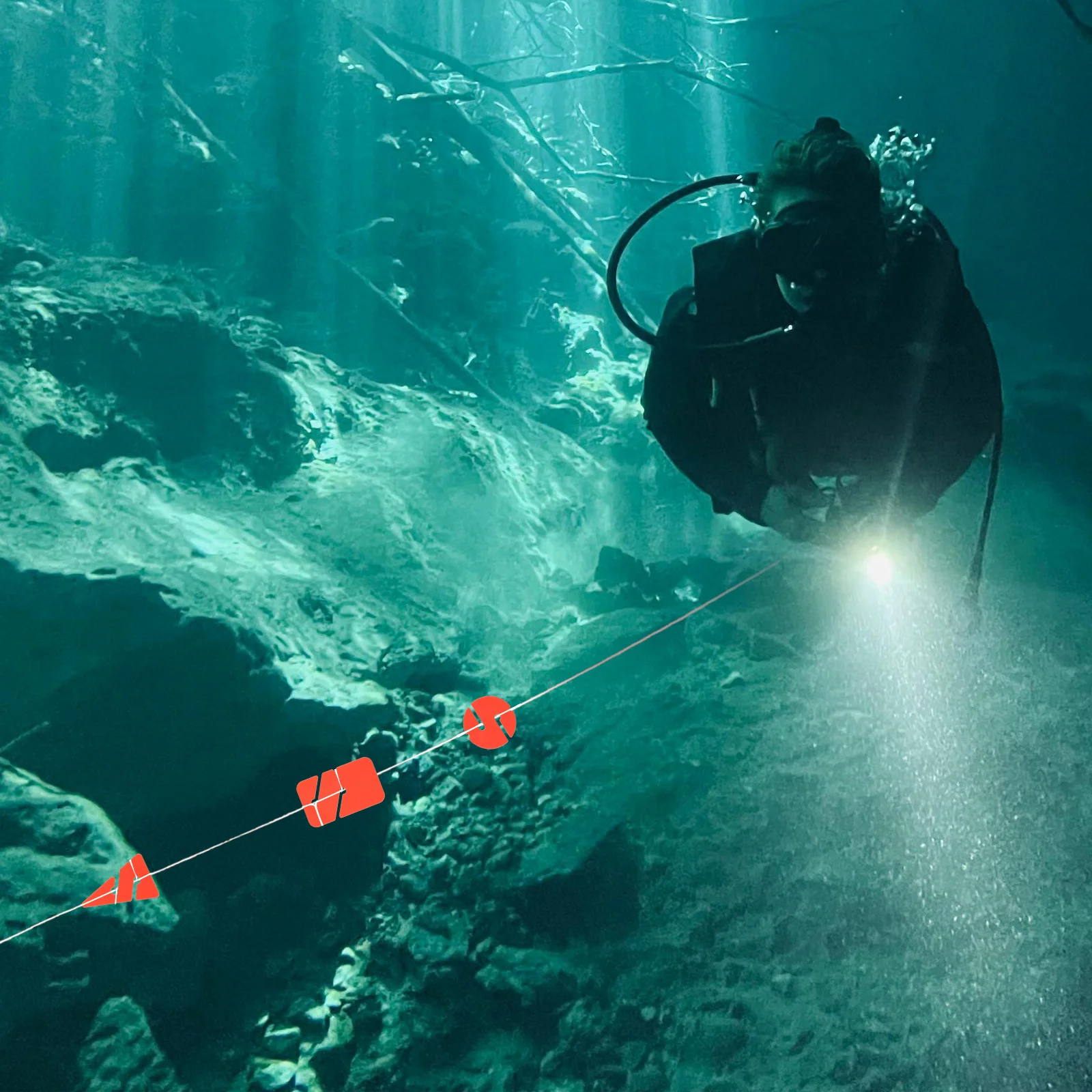 

1Set Safety Diving Rope Marker Dive Marker Cave Diving Line Guiding Sign Lightweight Durable Dive Direction Tool