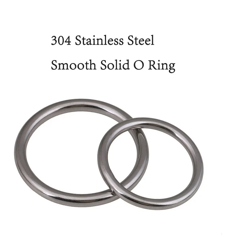 304 Stainless Steel Ring Circle O-ring Suspension Ring Solid Heavy Seamless Steel Ring Connection Ring Steel Ring M10-M16