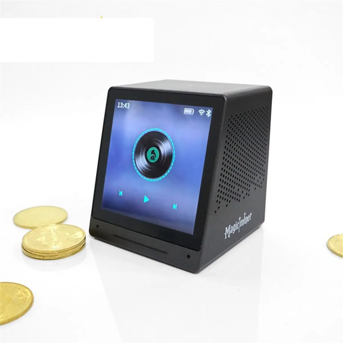 Y692A~!#MO01 Smart TV 770KH/S 17W BTC SOLO Lotterys Miner with Market Display Bluetooth Speaker 3in1 Wireless Charger UK Plug