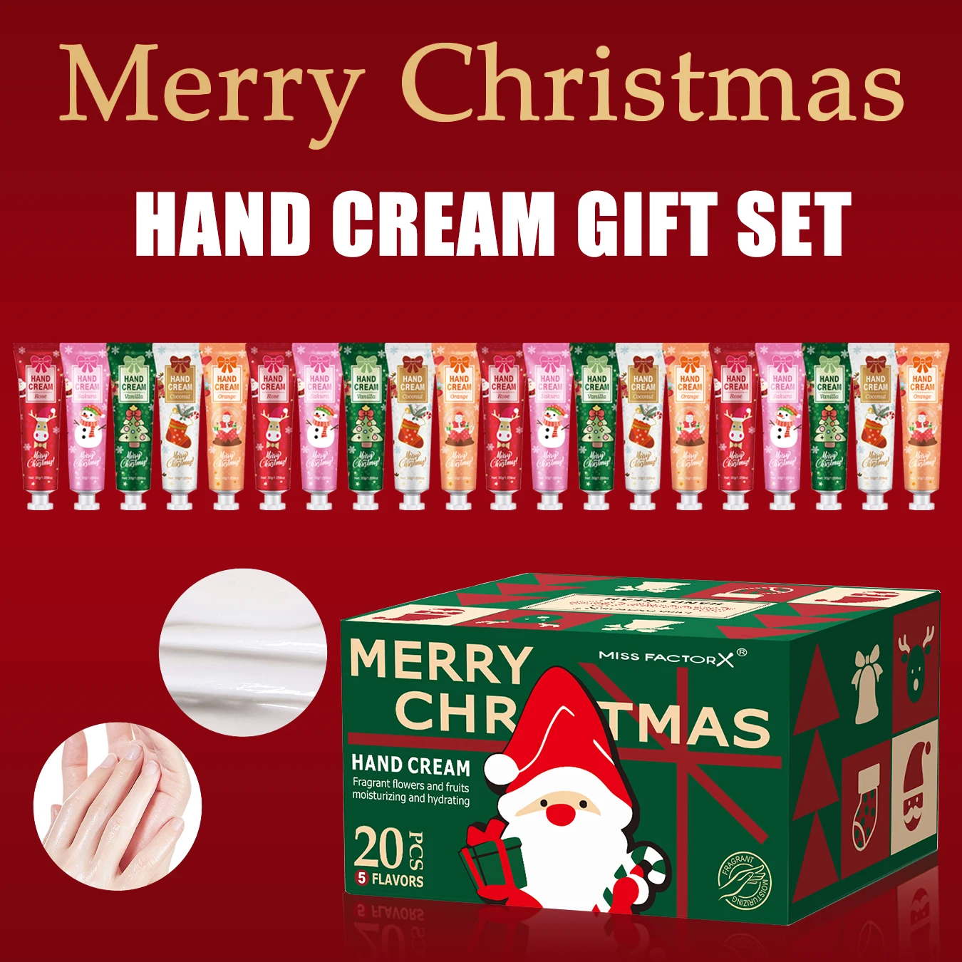 20 Pack Hand Cream Gift Kit, Moisturize Dry Hands, Portable Lotion for Daily Use, Perfect Holiday Gift