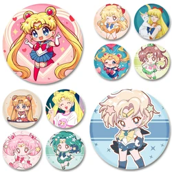 Mars Moon Mercury Chibiusa Anime Figure Badge Cartoon Cute Brooches Cosplay Exquisite Enamel Pins for Clothes Backpack Jewelry