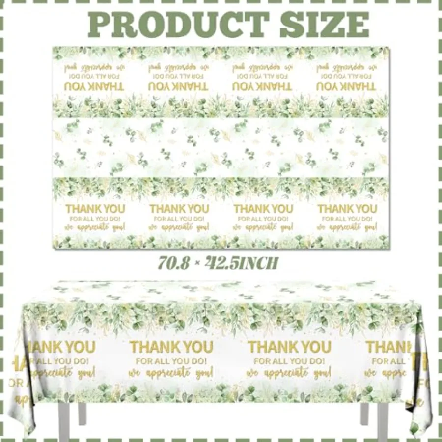 3 حزمة حكيم الأخضر شكرا لك مفرش المائدة الأوكالبتوس التقدير الزينة شكرا لك على كل ما تفعل مفارش المائدة حكيم الأخضر نحن أ #6