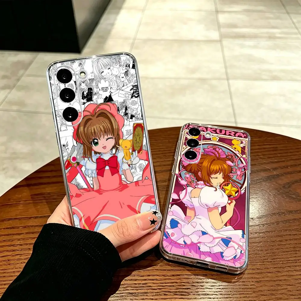 Anime Magical Girl C-Cardcaptor Sakura  Phone Case Transparent  Soft TPU For Samsung A71, A70, A52, A51, A40, A30, A20