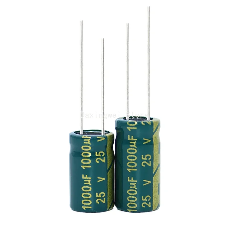 20 قطعة 25V1000UF الألومنيوم مُكثَّف كهربائيًا 10x17 مللي متر 10x20 مللي متر عالية التردد منخفضة المقاومة مكثف